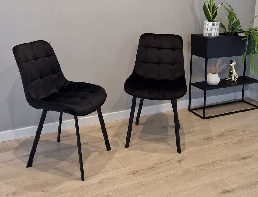 Welurowe krzesło tapicerowane do salonu i jadalni. Nowe. Wysyłka 24h