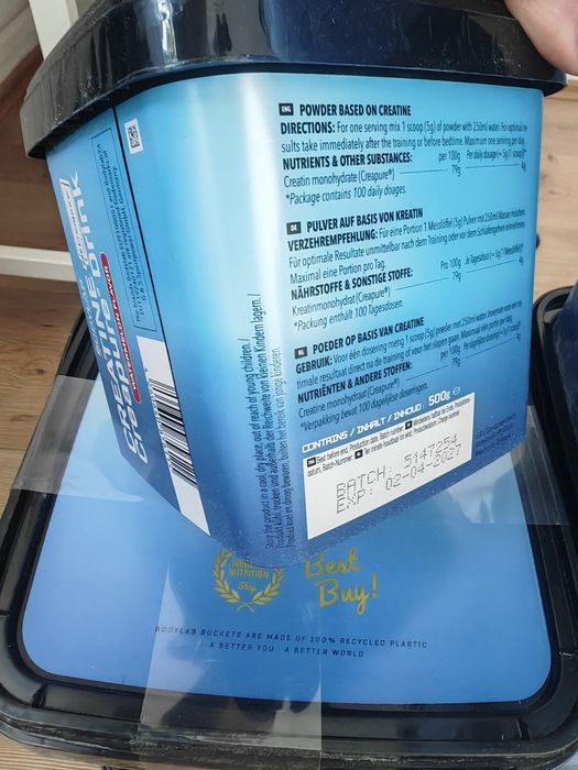 Zestaw suplementów Bodylab – węglowodany, białko, kreatyna, ZMA – nowe