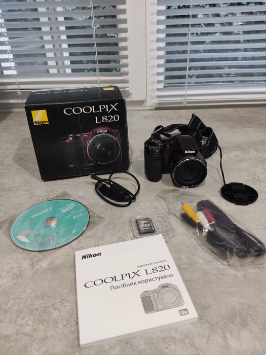 Фотоаппарат Nikon coolpix L 820,смена 8,факс модем