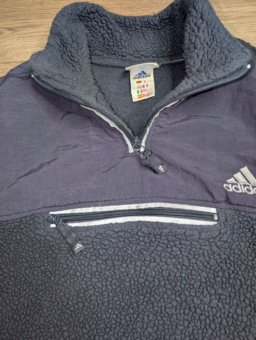 Вінтажна кофта Adidas teddy 1/4 zip  sherpa equipment acg флісова 1990