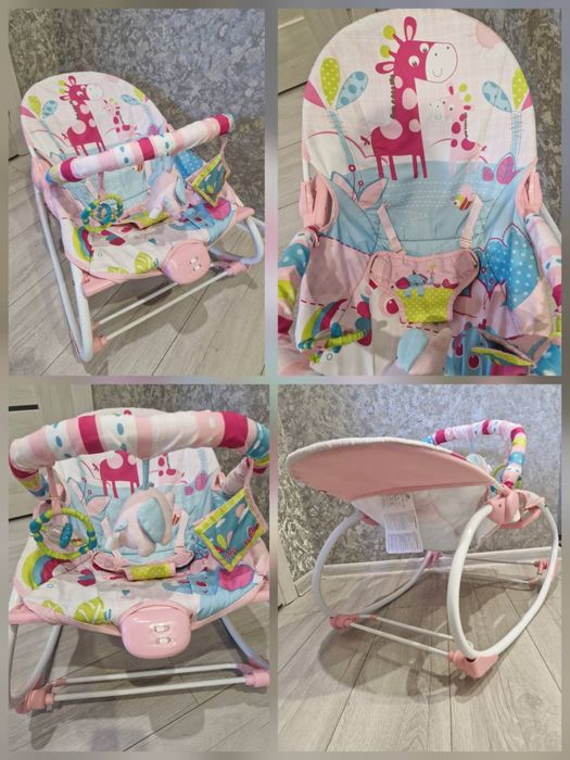 Крісло-гойдалка,заколихуючий центр,ходунки,трюмо для дівчинки,столик