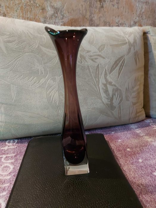 Wazon Vintage Aseda Glasbruk Rubinowy Czerwony