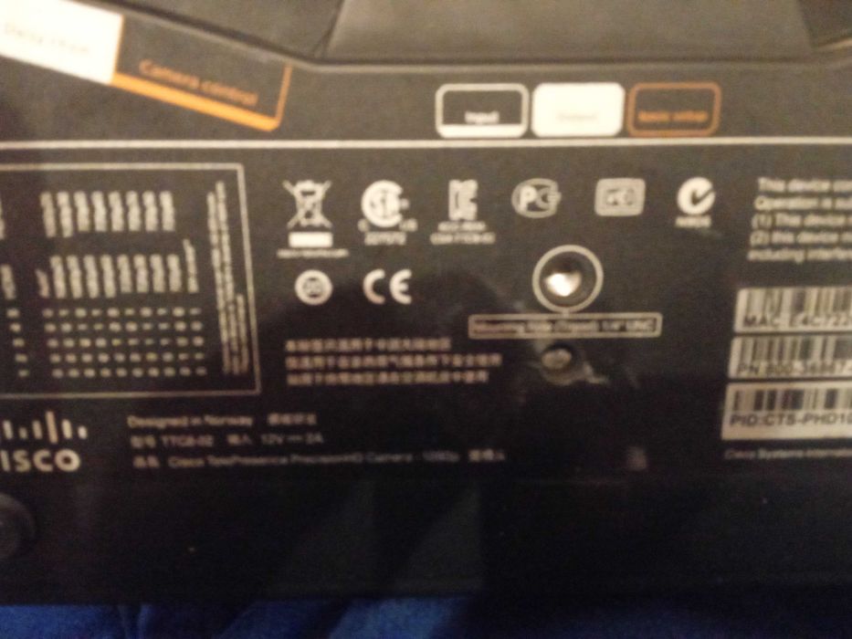 Cisco TelePresence PrecisionHD Camera