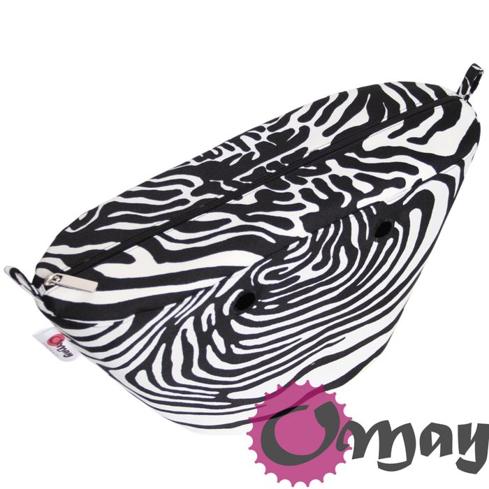 Czarny organizer do OBAG KNIT MINI Playa Mini zebra SASZETKA Łańcuszek