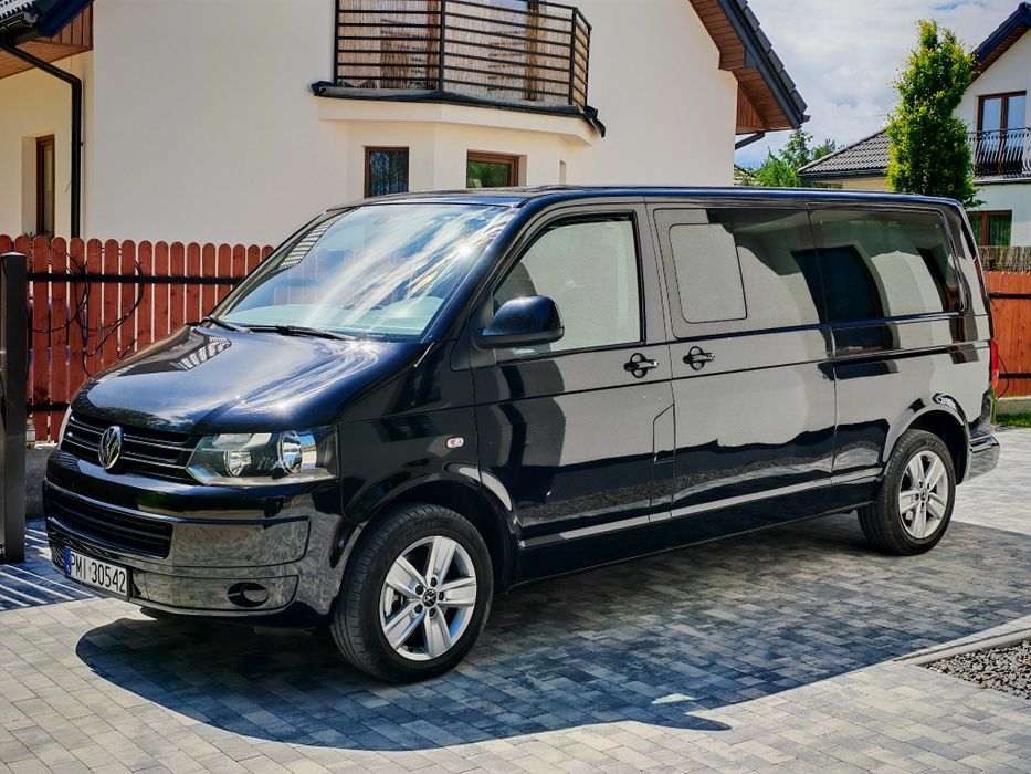 Volkswagen caravelle multivan 180km po remoncie 4 motion 4x4 DSG long L2  2 x drzwi obustronne podwójne / skóra / 9 os osob