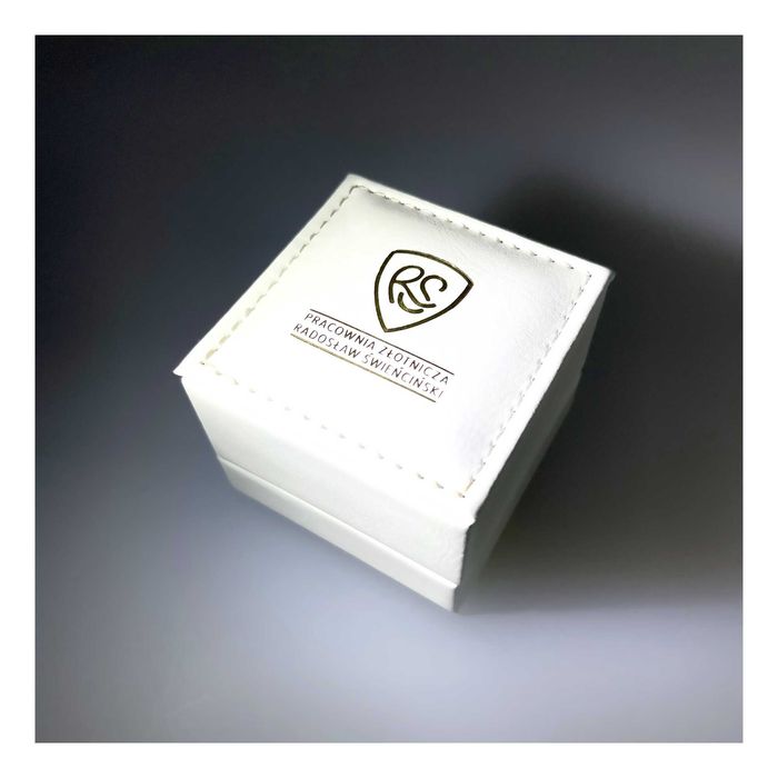 Złoty Pierścionek pr.585 14k brylant 0.10ct RS0211