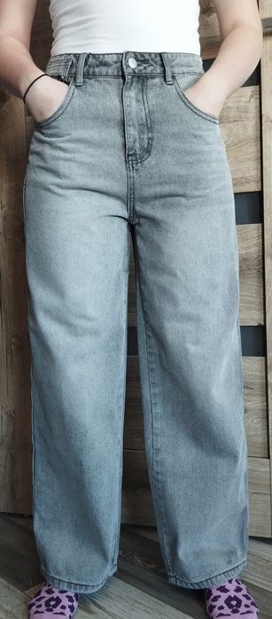 Spodnie jeansowe szare