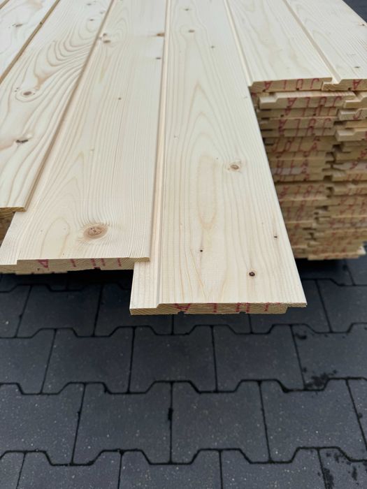 Deska elewacyjna na zakładkę 19x148 świerk skandynawski Szalówka