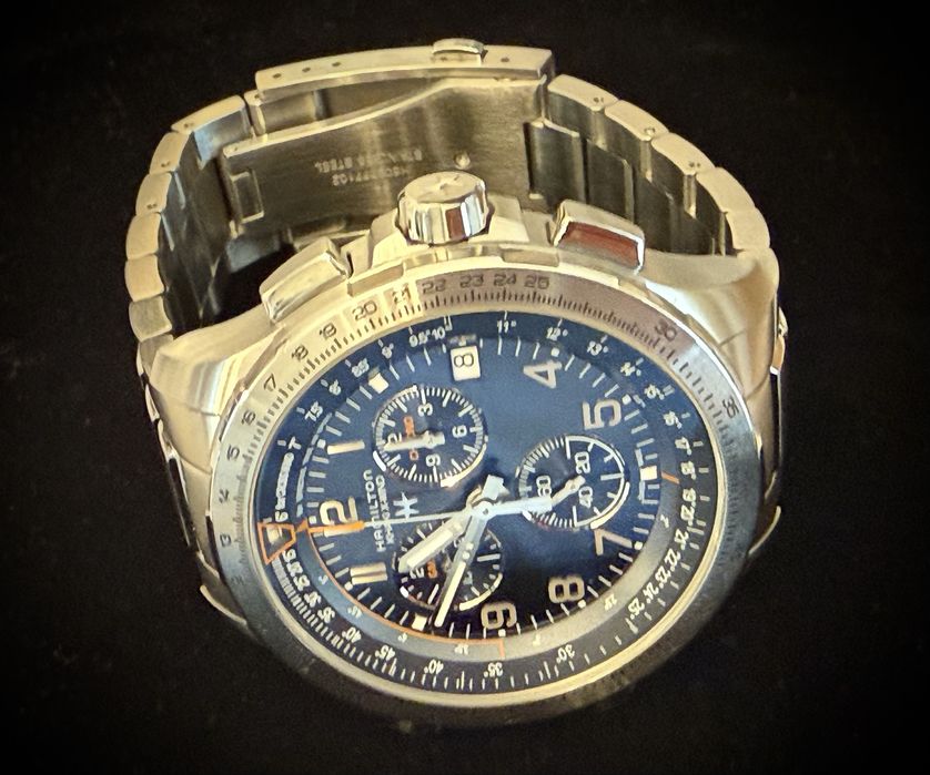 Годинник Hamilton Khaki Aviation X-Wind GMT Chrono Quartz Оригінал