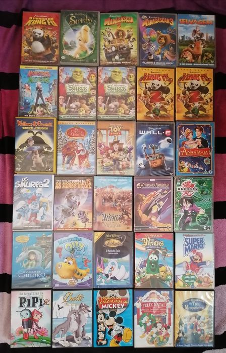 Lote 250 DVD's originais animação (LOTE 38)
