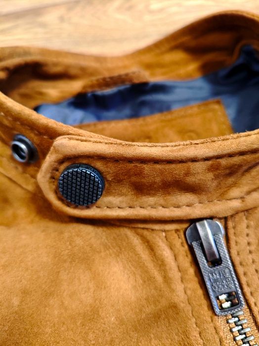Superdry куртка S / M 46 шкіряна замшева руда рижа байкерська чоловіча