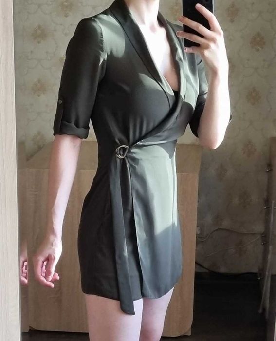 Хакі комбінезон спідниця-шорти Miss Selfridge, XS-S/42-44
