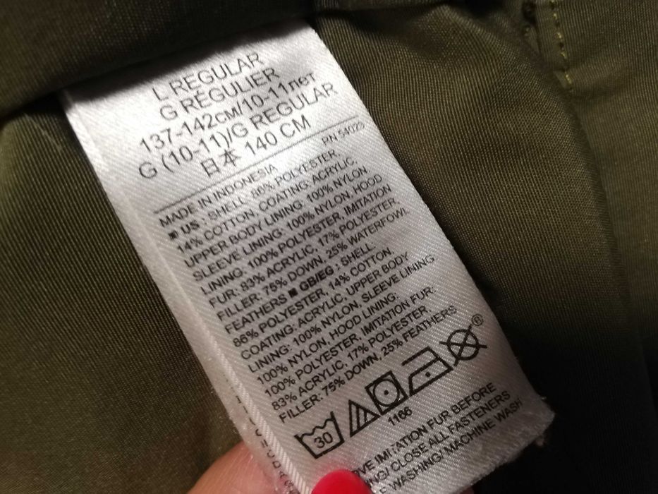 parka puchowa Gap 140 kurtka puchowa Gap 134 140 na 10 lat