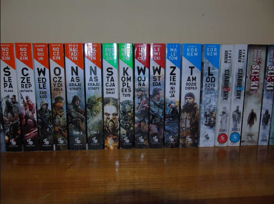 Kolekcja książek S.T.A.L.K.E.R. i METRO 2033 – 32 szt. / STALKER / FABRYCZNA ZONA
