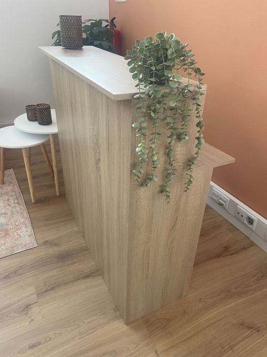 Balcão de atendimento comercial Carvalho 100x50x103,5 cm NOVO
