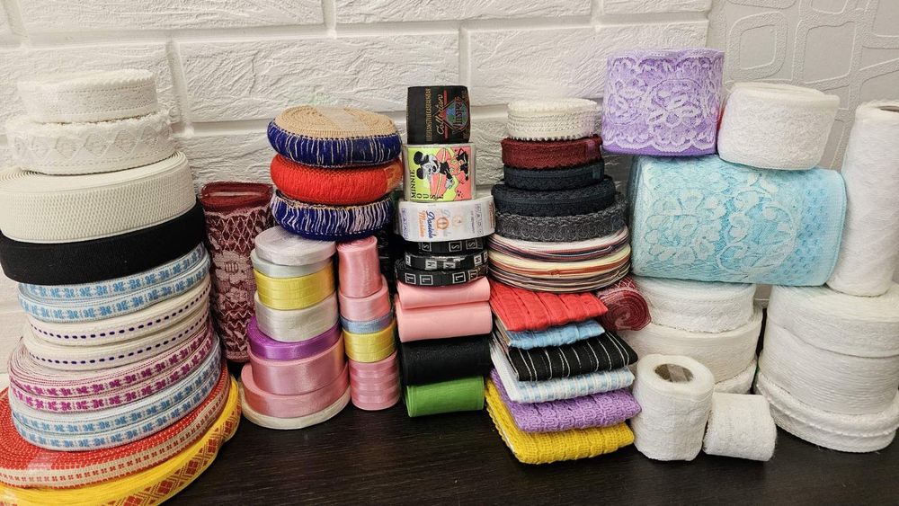 Резинка, бирки, бахрома, тесьмы