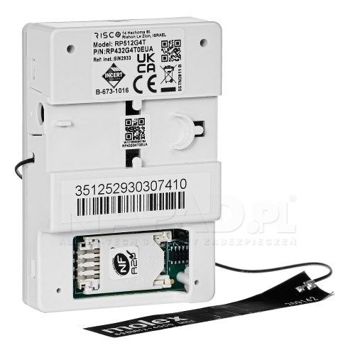 Moduł komunikacji Risco Lightsys RP512G4. LTE/4G Aplikacja