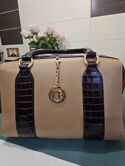 Шкіряна сумка- саквояж від українського бренду KATERINA FOX