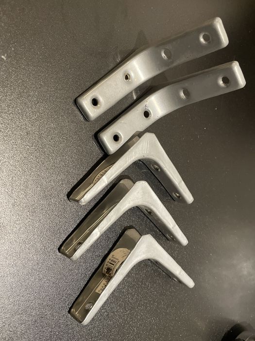 5 wsporników srebrnych 7.5 cm