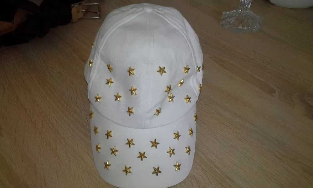 Czapka z daszkiem biała damska H&M