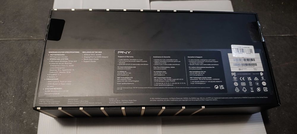NVIDIA RTX A4000 16GB GDDR6 Caixa Completa