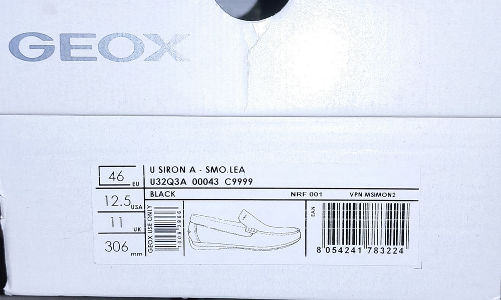 Мокасины мужские Geox 46 размер