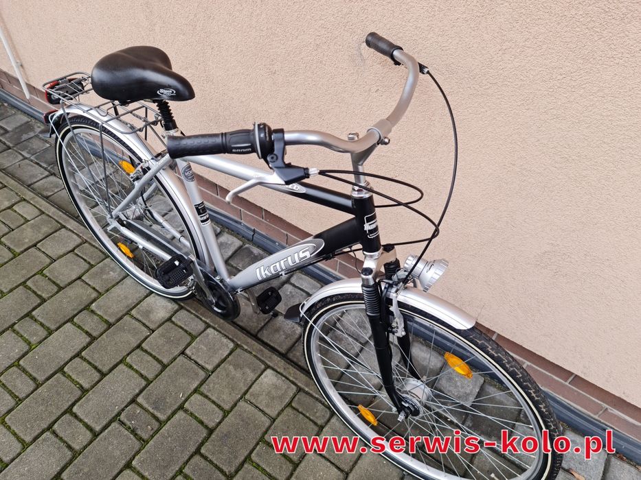 Rower męski miejski IKARUS koła 28 SHIMANO aluminium rabat WYSYŁKA