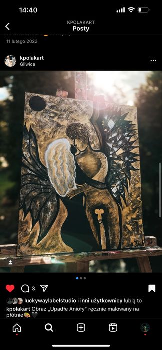 Obraz akt abstrakcja anioł skrzydła