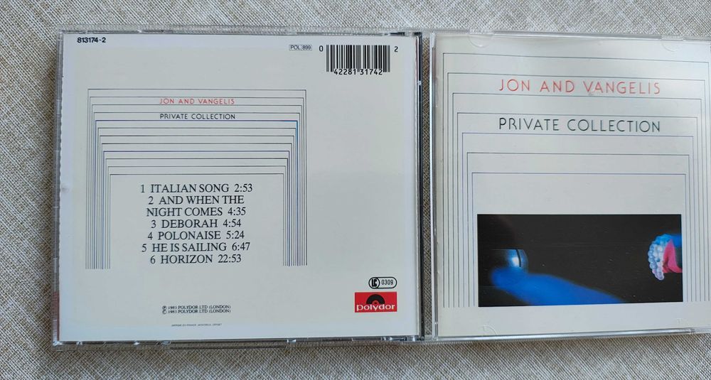 Jon and Vangelis Private collection CD