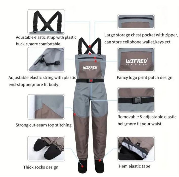 Розмір S-XXL.Вейдерсы/заброды неопрен для рыбалки,для багги,квадроцикл
