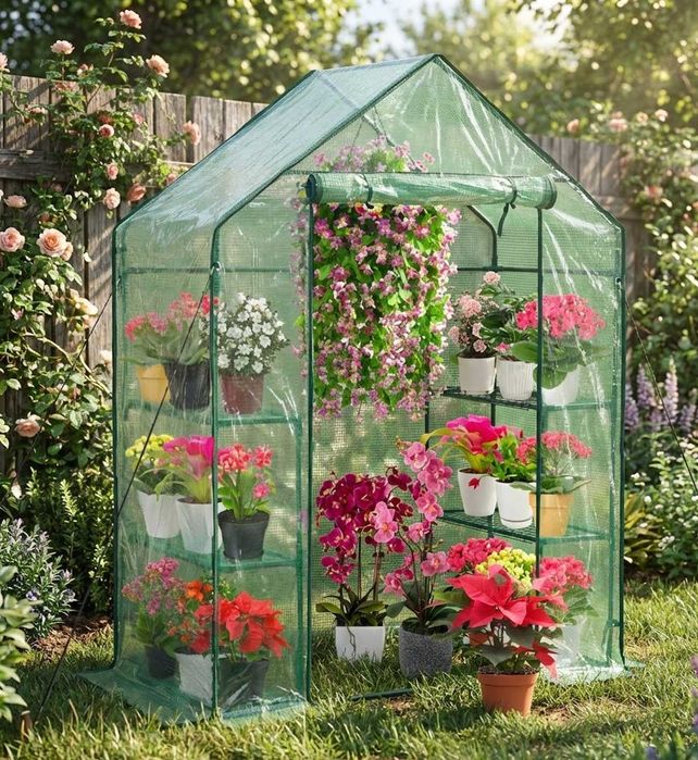 Szklarnia Tunel Foliowy Mocny Ogród Balkon Rośliny Kwiaty zioła