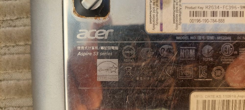 Vendo ou troco Acer Aspire  S3 Series