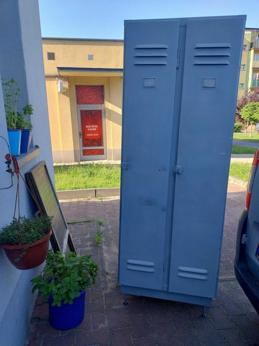 OKAZJA! Szafka BHP podwójna metalowa dwudrzwiowa ubraniowa