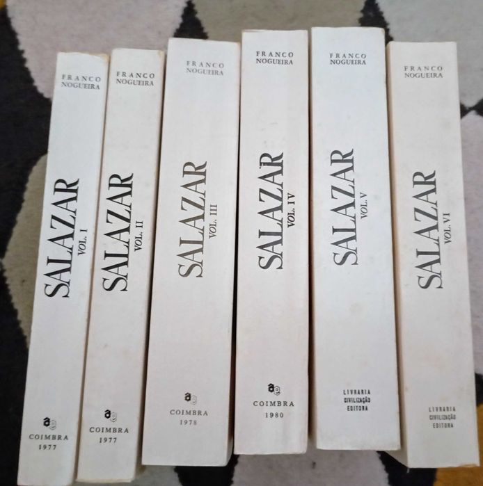 Salazar, por Franco Nogueira – 6 Volumes - Como Novos