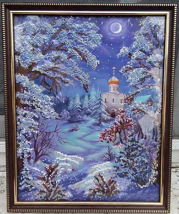 Obrazy wyszywany ręcznie koralikami