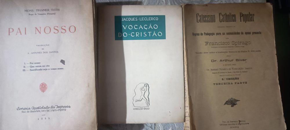 Livros antigos religião católica
