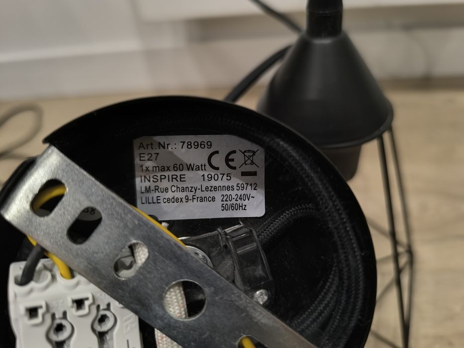 Dwie lampy wiszące Inspire 19075 Loftowe stalowe E27 Łódź