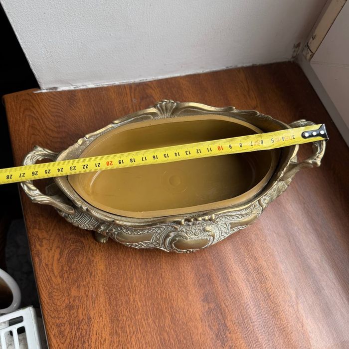 Żardiniera Mosiężna w Secesyjnym stylu