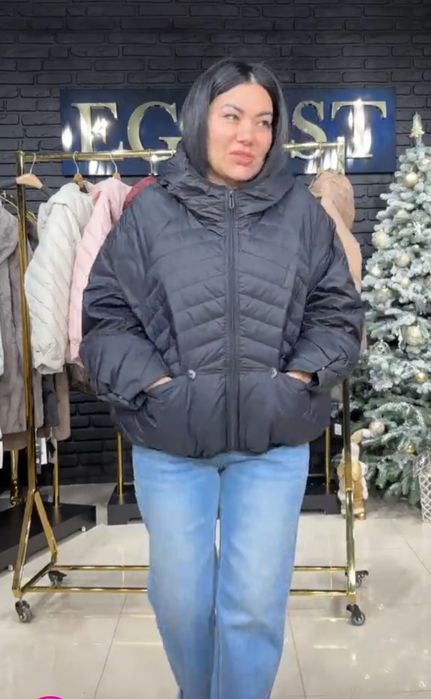 Куртка на пуху весна стограмівка нова оверсайз