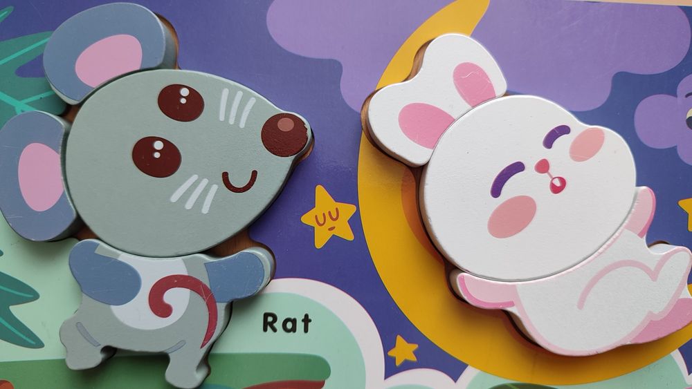 Дерев'яні пазли Тварини