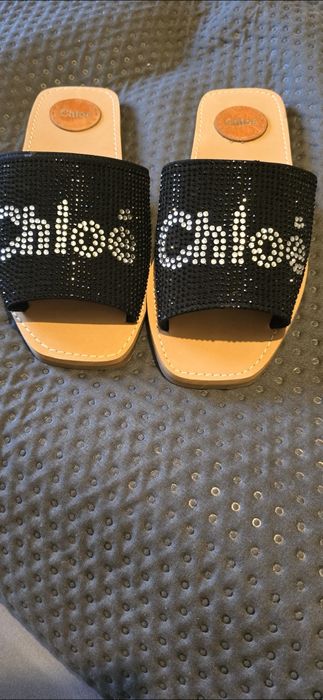 Klapki chloe z cyrkoniami