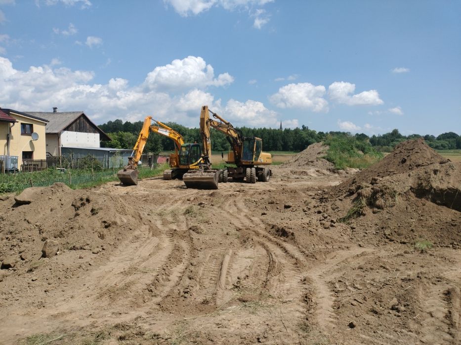 Usługi koparką, pracę ziemne, wykopy, wyburzenia