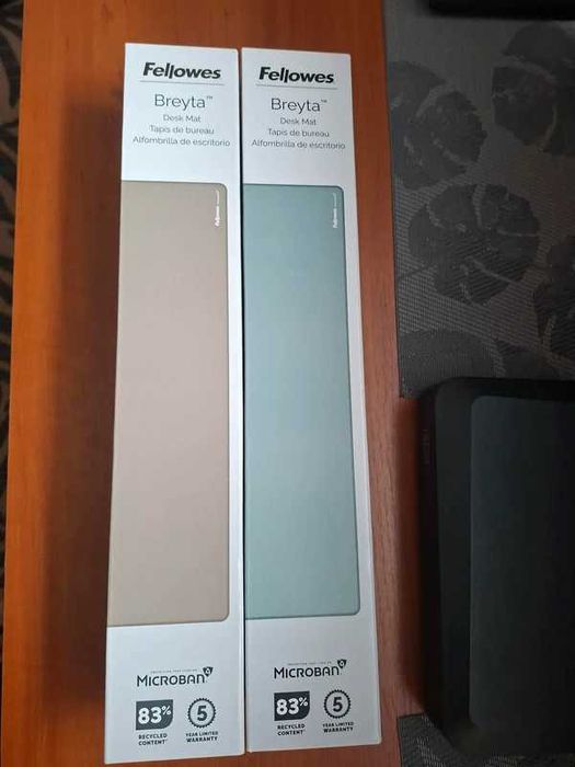 2 Sztuki! Podkładki na biurko Fellowes Breyta 80x40 antypoślizgowa