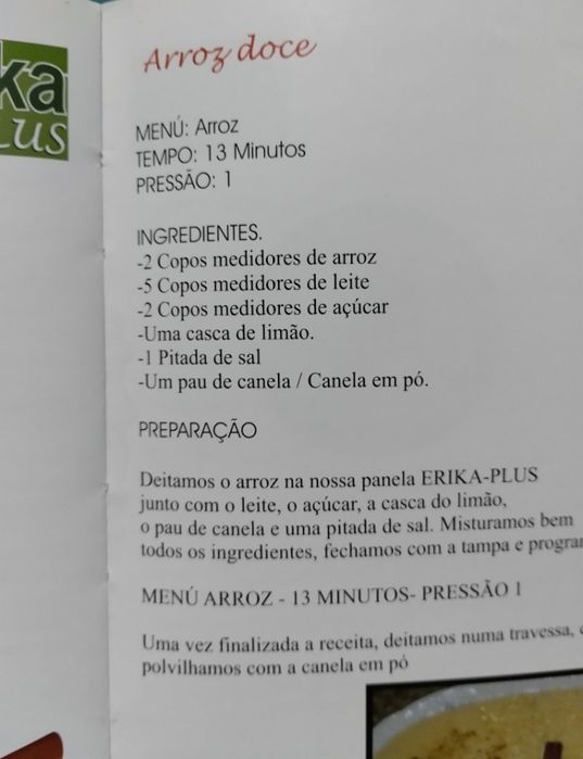 Panela Programável Erika Plus
