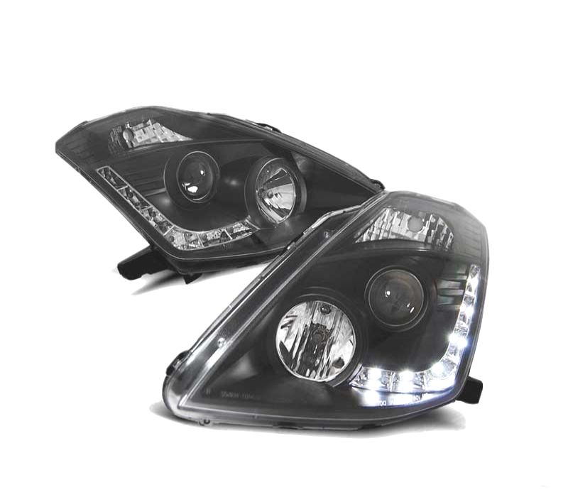 FARÓIS LED NISSAN 350Z 03-05 PRETO