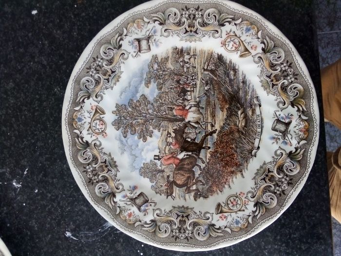Pratos decorativos de porcelana inglesa