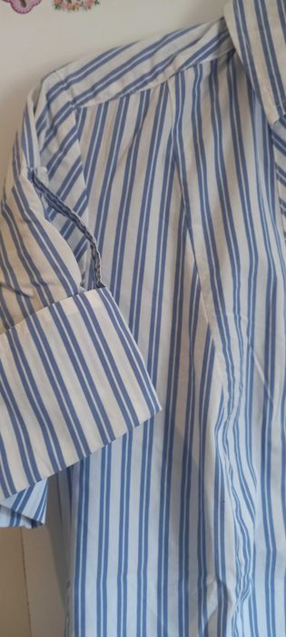 Camisa/blusa branca e azul claro, M - Zara