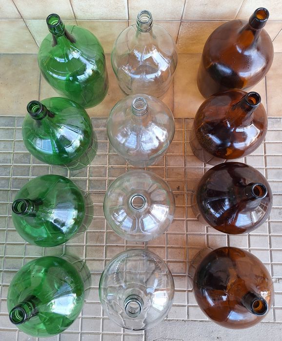 Garrafões de vidro - Várias cores - 5L