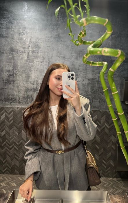 Теплий кашеміровий жакет сірого кольору