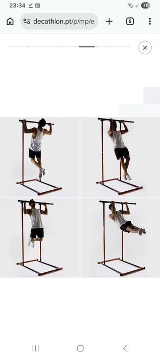 Barra  de Elevações e Fitness com  saco de arrumação